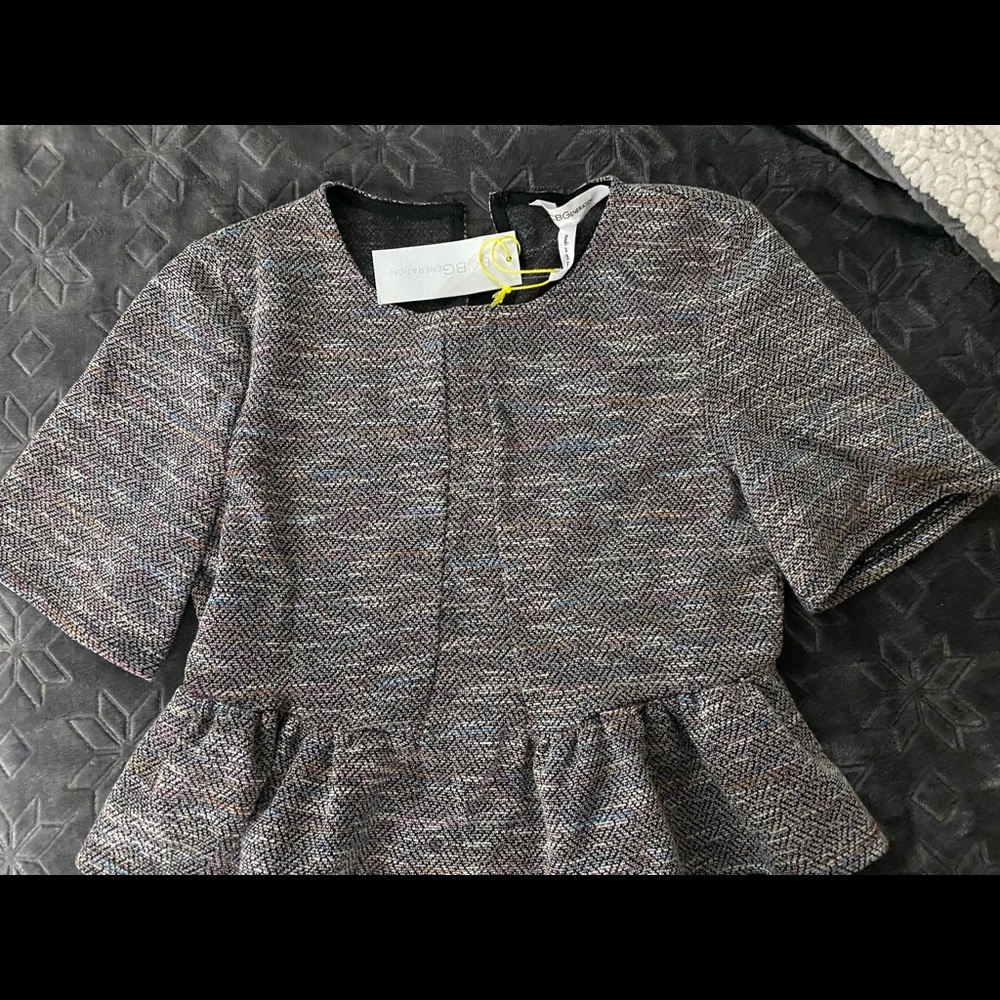 Bcbg xxs black / multi colors blouse new with tag